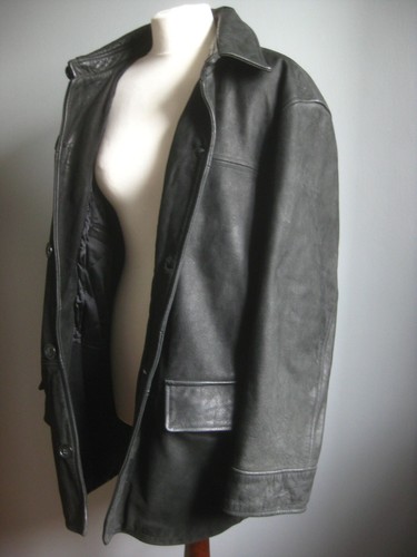 Vintage leather jacket coat - vintage,