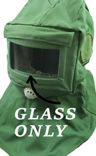Replacement Curved Glass for Sand Blasting Hood / Mask