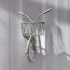 RUSTIC BICYCLE PLANTER WHITE