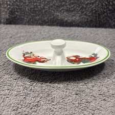 P Stainer - Christmas Condiment Handled serving Dinner dish Royal Garden Santa