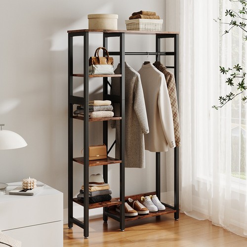 Open wardrobe clothes rail - wardrobe,