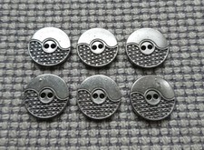 6 x Silver Pewter Tone Metal 2