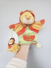 Doudou Puppey Comforter Lion Green Orange Marron Bébé - Doudou Et Compagnie