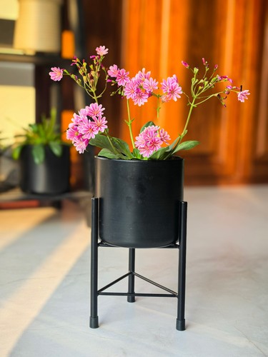 Dipamkar black plant pot stand - dipamkar,