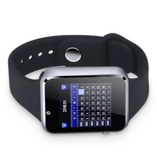Shipenophy Black Phone Intelligent Watch, Fitness Watch Supports Micro-SIM Card