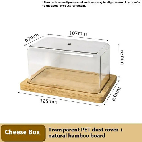 Countertop bamboo butter dish - bamboo,