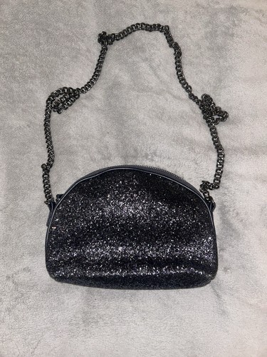 Black glittery cross body - black,