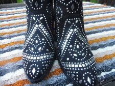 Studded Miss Selfridge black ankle boots new 36/3