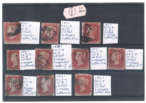 Queen victoria 1841 - red, lot