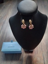 Wedgwood Chelsea Collection- pinkheart earrings for pierced ears