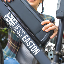 x2 PERSONALISED ENGLAND FLAG BIKE FRAME NAME STICKERS VINYL DECAL CYCLE HELMET