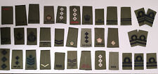 Olive Drab Green Rank Slides Various Ranks Regiments Services - Used