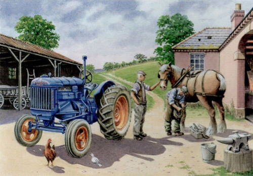 Vintage fordson major e27n - vintage, old