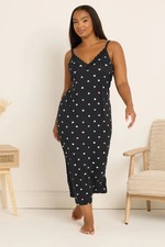 Yours Curve Women's Plus Size Heart Soft Touch Chemise Nightdress