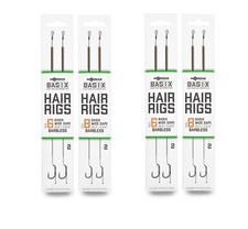 Korda Basix Barbless Hair Rigs Wide Gape Carp Fishing Ready Tied Rig 4x 6 4 x 8