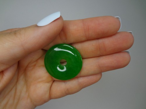 Imperial green jade - green, donut