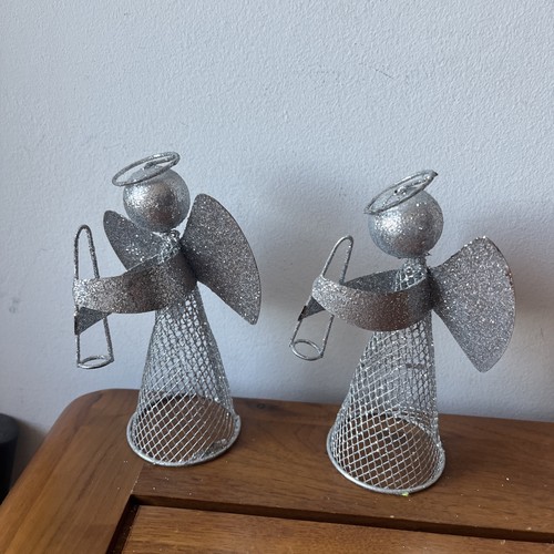 Silver mesh angels - 2,