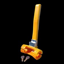 ROADSTER CAR STEERING WHEEL LOCK 2 KEYS VINTAGE CROOK THEFT DETERRENT