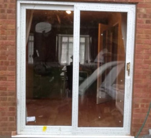 Full cream sliding patio - cream,