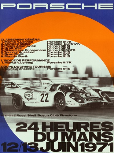 Vintage porsche mans 1971 - mans,