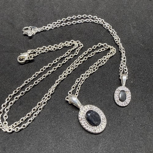 Retro sapphire necklace - retro, &