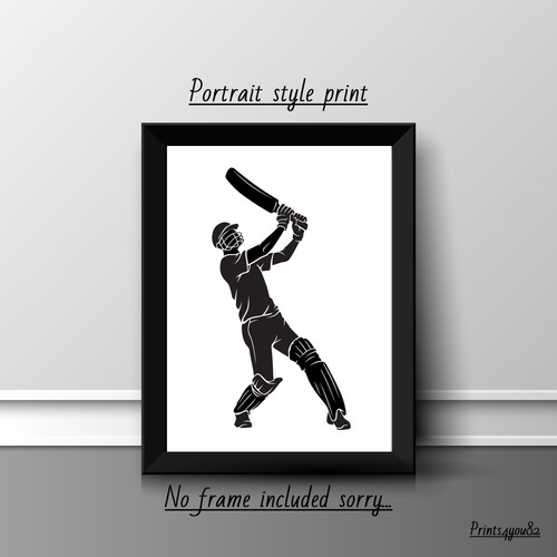 Cricket player print - cricket,