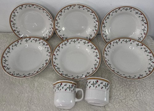 Royal norfolk floral rimmed - royal,
