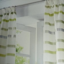 Byron Lime Pencil Pleat Voile