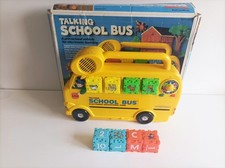 VTech Talking School Bus Educational Toy Musical  Phonics Sounds Vintage 1987
