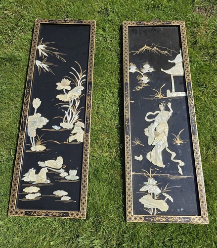 Vintage wood mother of pearl - wood, &