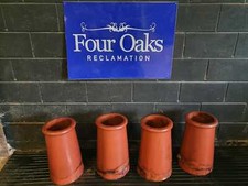 SET OF 4 CLAY CANNON POTS/