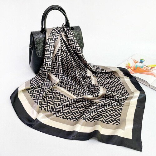 Beige square head neck scarf - square,