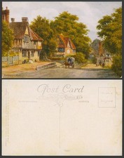 AR Quinton Old Postcard Penshurst Kent Street Scene Horse Cart Gate Chimney 3026