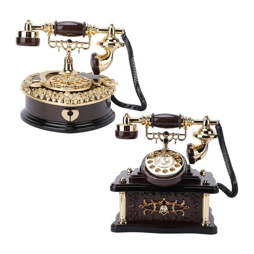 Music box wooden telephone - box,