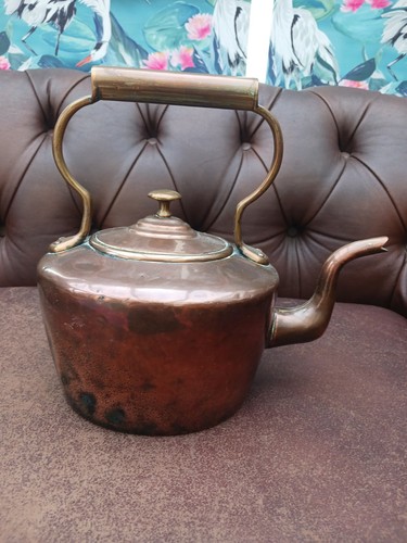 Large vintage copper tea - large,