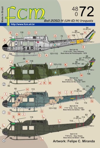 Fcm decals 48072 bell - decals,