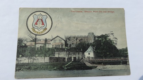 Postcard brecon castle from - postcard,