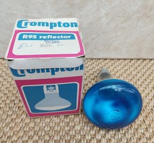 Spotlight Bulb 100watt R95 Blue Reflector Disco Lighting Dimmable New old stock.