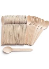 50x Wooden Spoon Tea Spoon Kitchen Utensil Cutlery Tools Recyclable