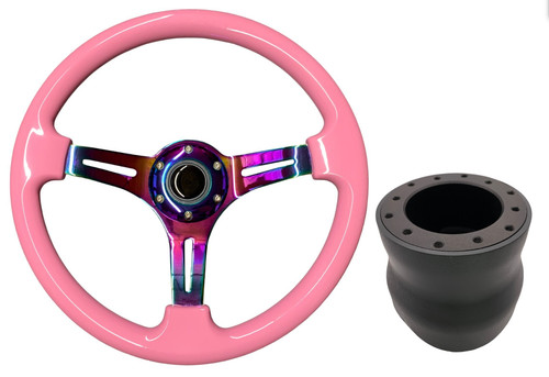 Pink neo chrome steering - neo,