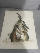 Sarah Reilly hugging hares