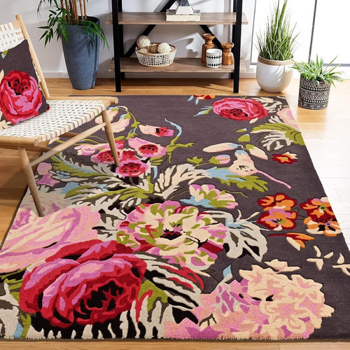 Rose floral wool area - area, |