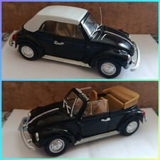 Pretty VW Cox Cabriolet - Ladybug Polystil 1/25 Black - Open Hood + Folded