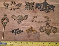 Antique cast brass - brass, clock