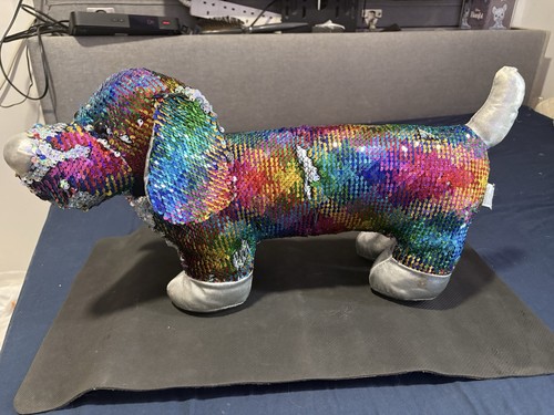 Sequin flip sausage dog - sequin,
