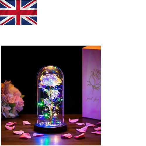 Forever rose led glass dome - forever,