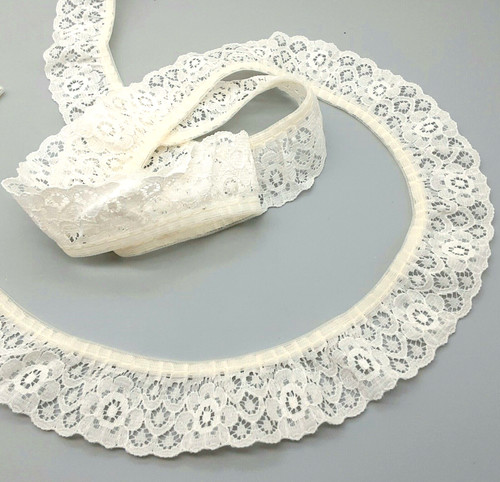 Vintage nottingham cream lace - vintage,