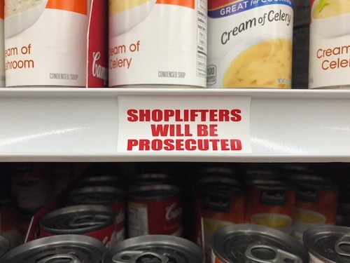Sale shoplifters gondola - sale*shoplifters,