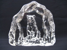 Clear Glass Polar Bear Figure