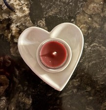 Heart shaped ceramic tea - tea, light
